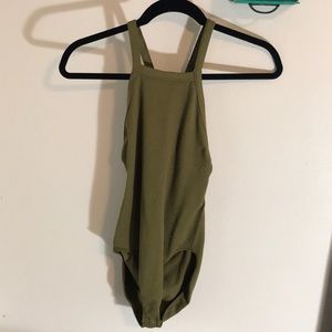 Army green body suit